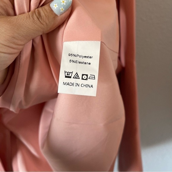 NWT Pretty Garden Pink Chic Tailored Business Blazer Jacket Women's Size Large - Picture 10 of 10